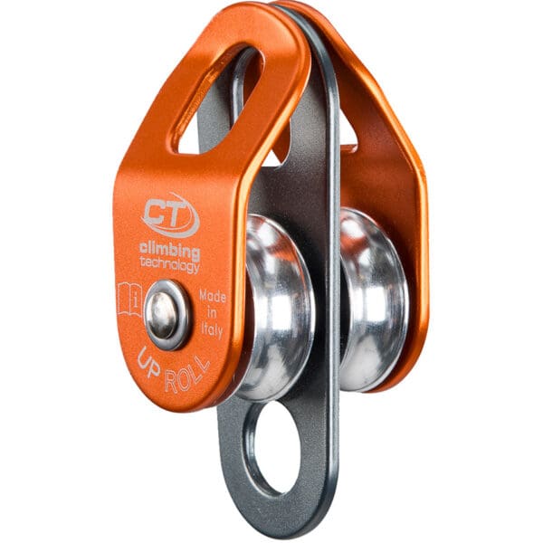 Orange and grey Climbing Technology Up Roll pulley.