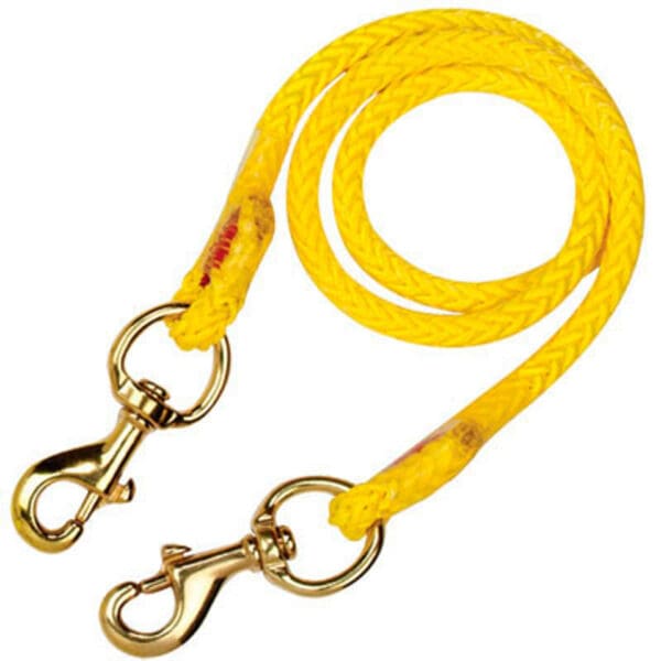 Yellow double-ended rope lead with clips.