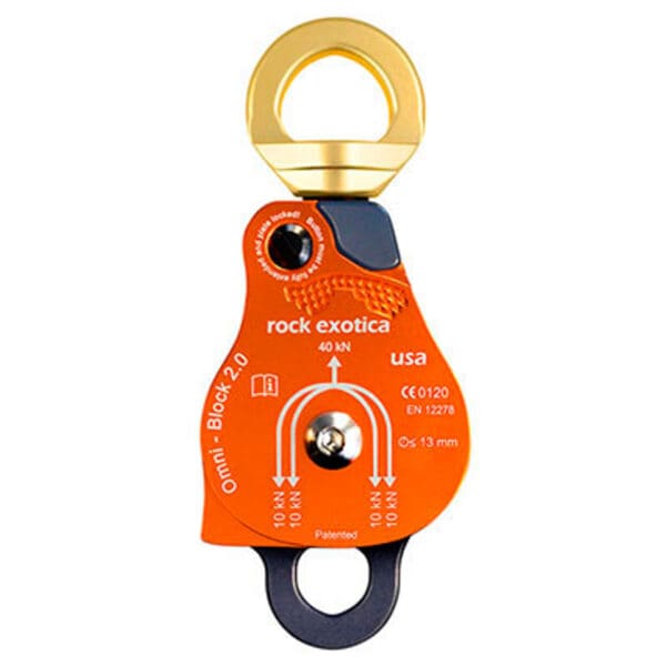 Orange and black rock exotica pulley