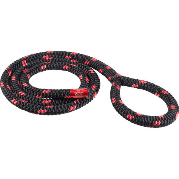 Black and red rope guide twin line.