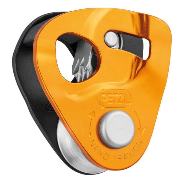 Petzl Nano Traxion climbing pulley.