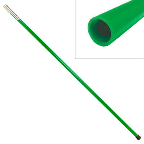 Green replacement handle for cleaning tools.